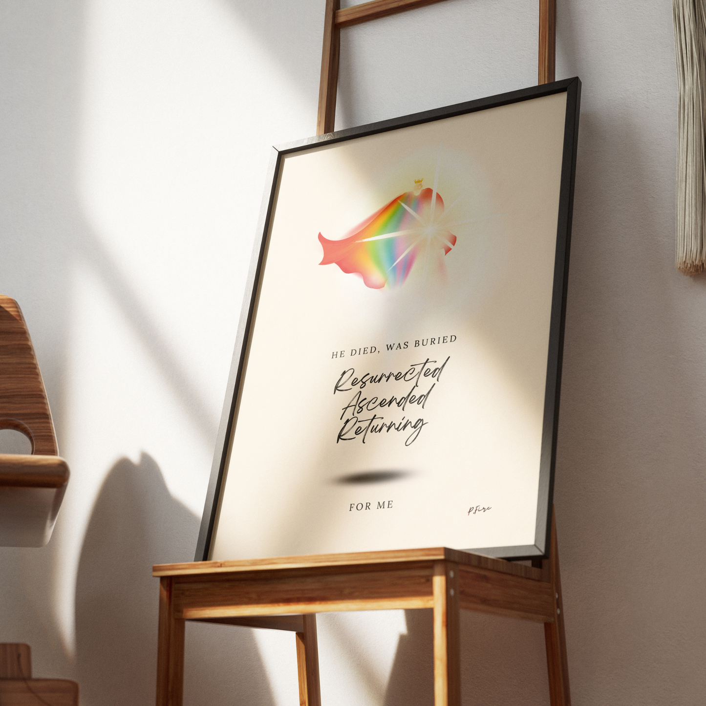 'For Me': Christian Wall Art - Modern Home Decor & Faith Print
