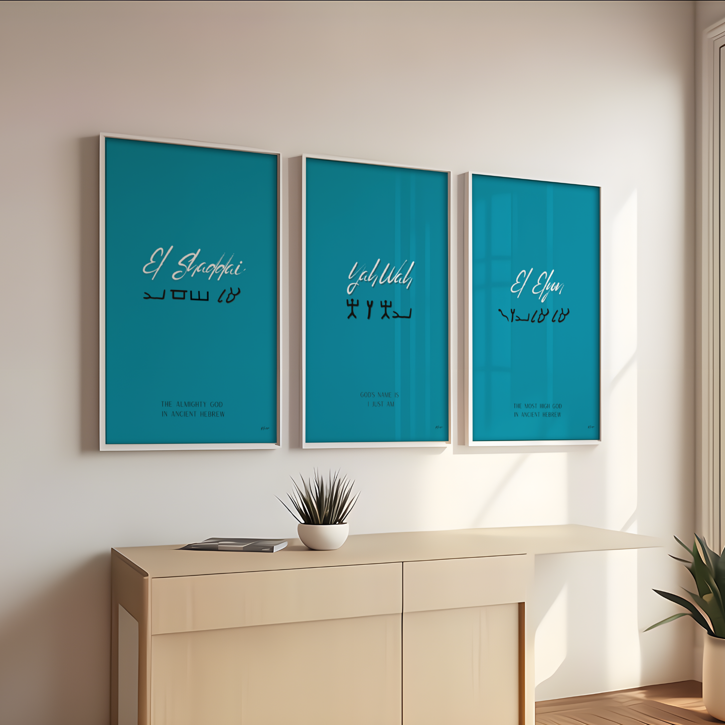 El Elyon: Christian Wall Art - Modern Home Decor & Faith Print