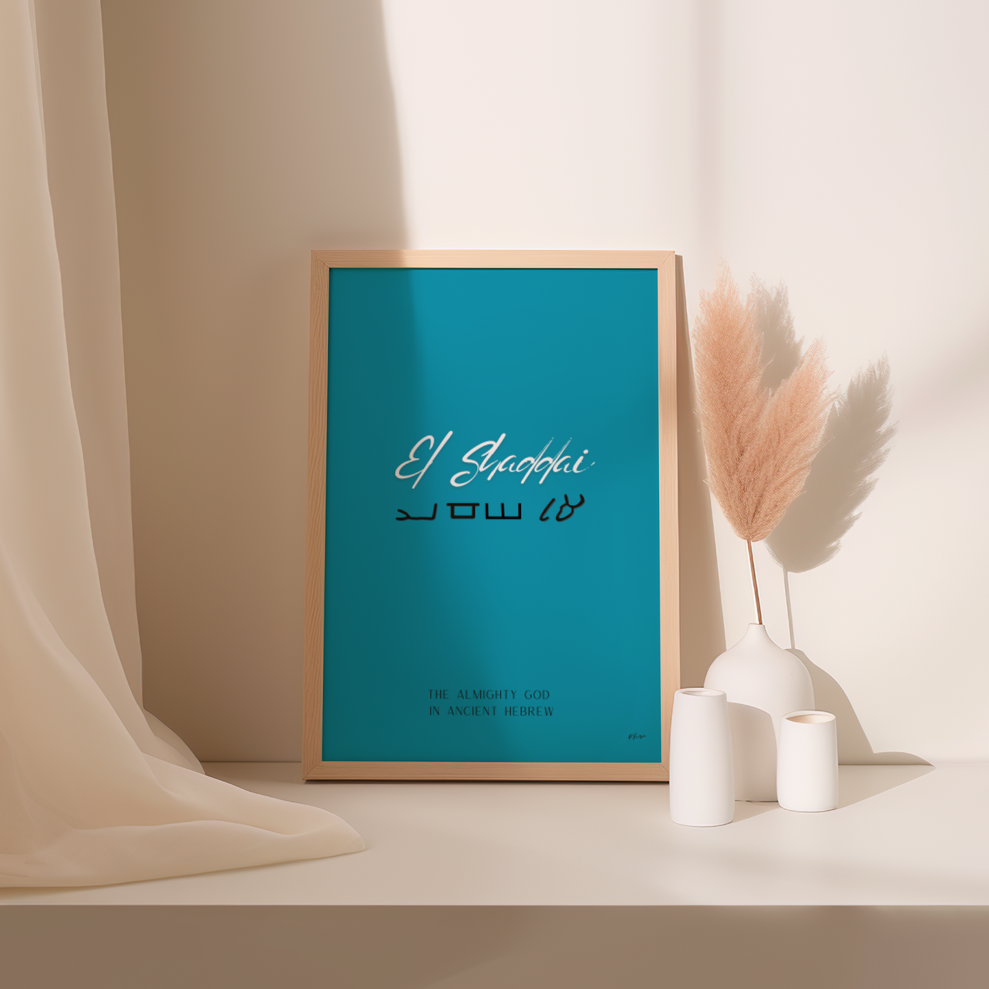 El Shaddai: Christian Wall Art - Modern Home Decor & Faith Print