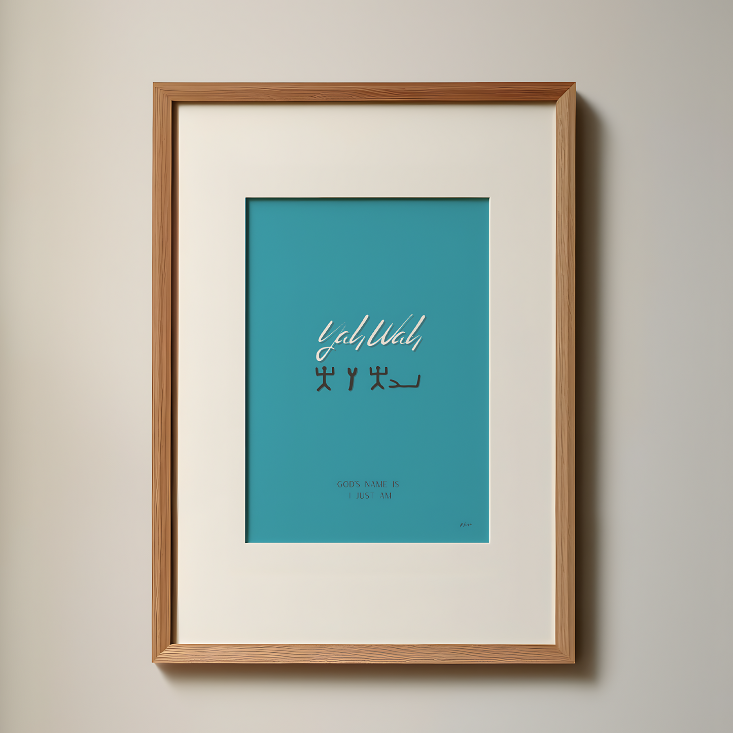 Yahwah: Christian Wall Art - Modern Home Decor & Faith Print