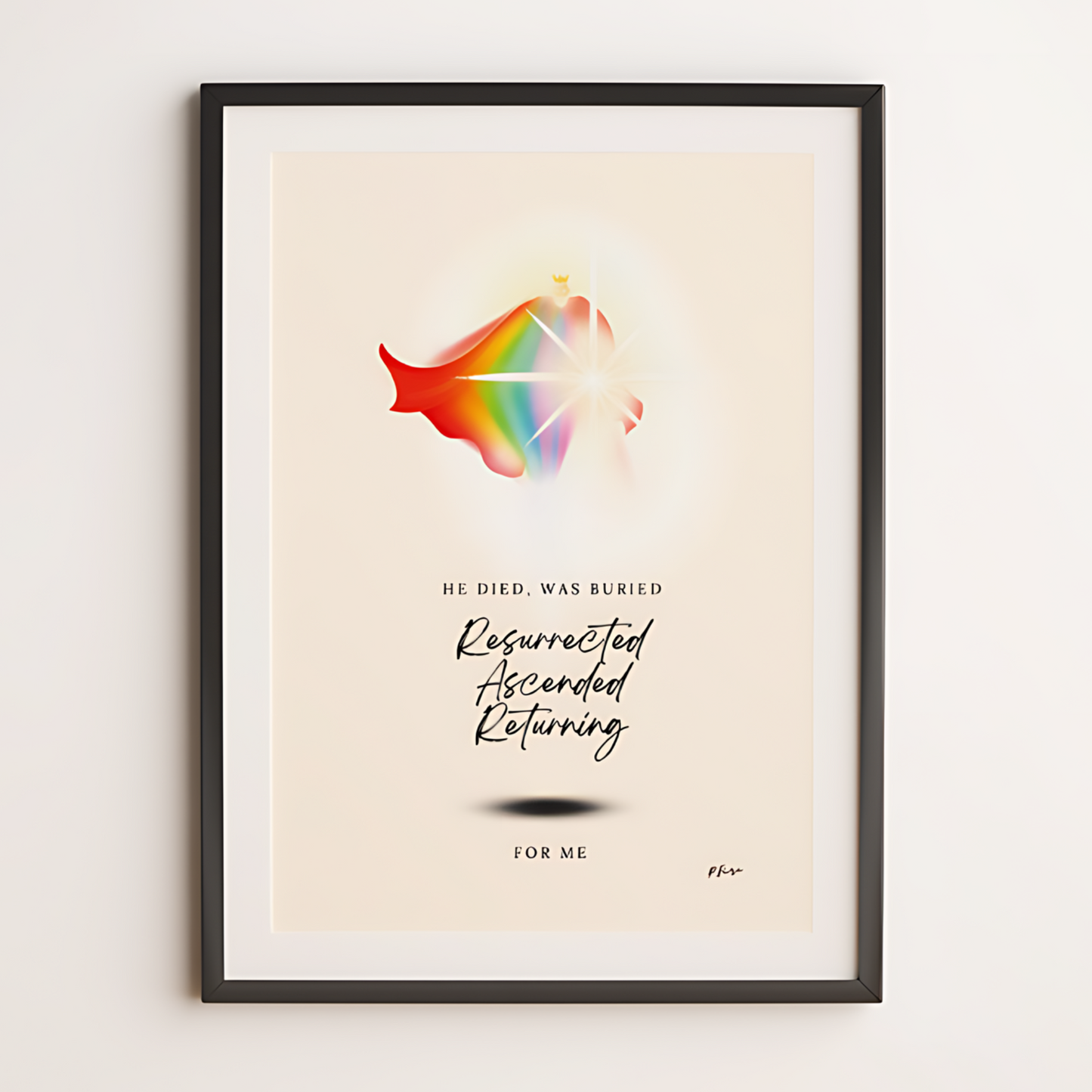 'For Me': Christian Wall Art - Modern Home Decor & Faith Print