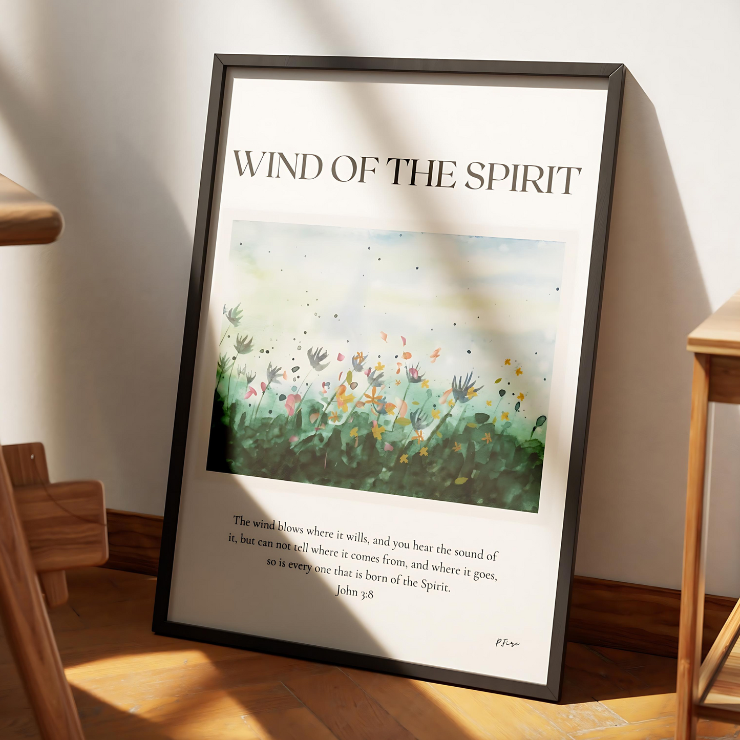 Wind of The Spirit: Christian Wall Art - Modern Home Decor & Faith Print