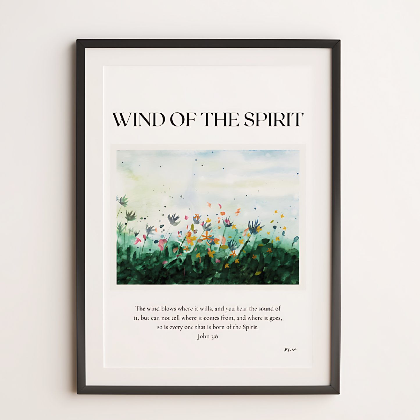 Wind of The Spirit: Christian Wall Art - Modern Home Decor & Faith Print