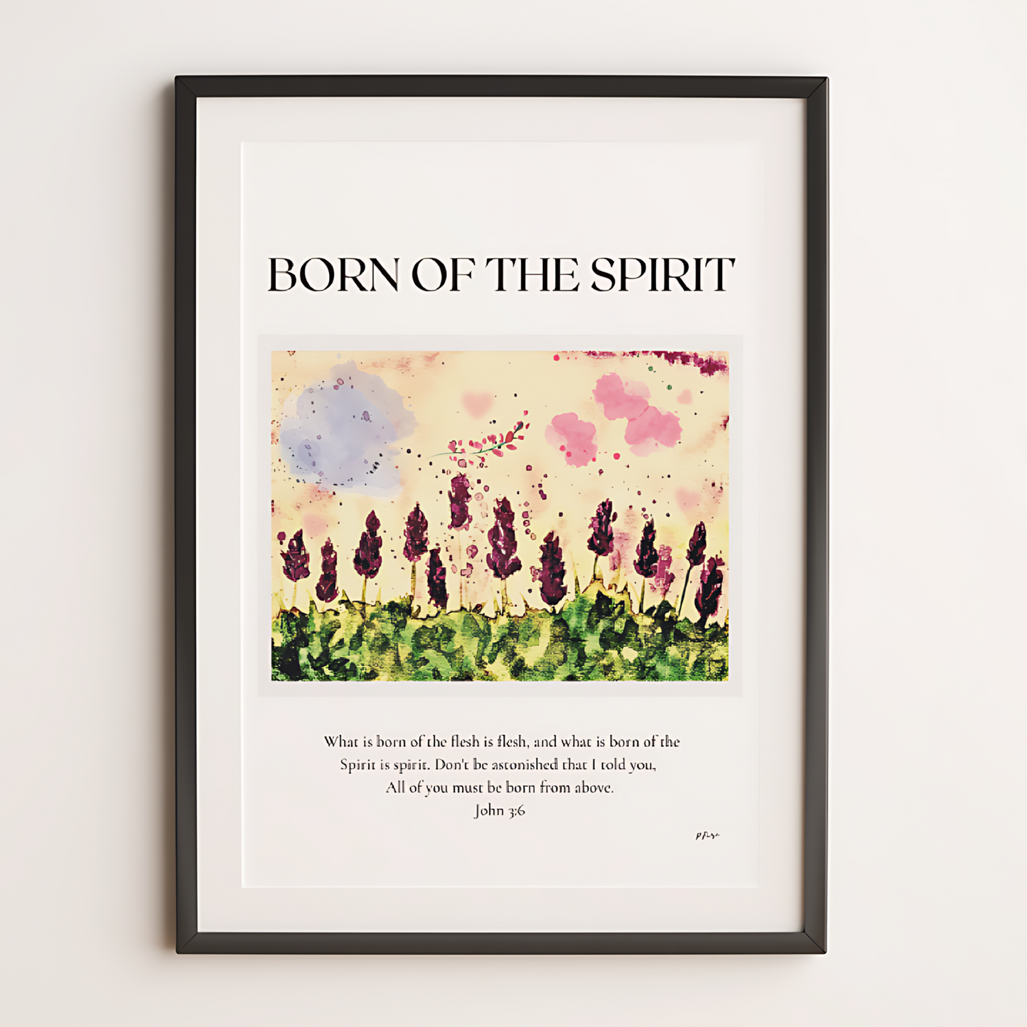 Born of The Spirit: Christian Wall Art - Modern Home Decor & Faith Print