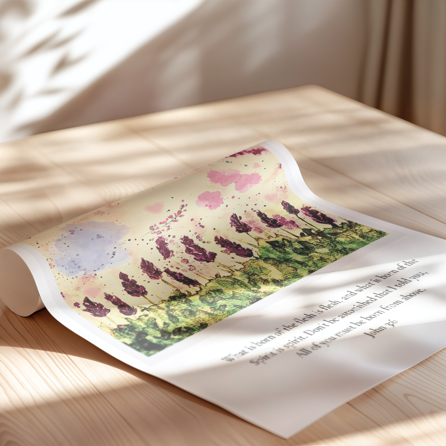 Born of The Spirit: Christian Wall Art - Modern Home Decor & Faith Print
