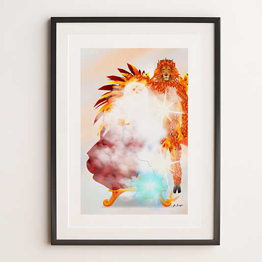 Guarding the Throne: Christian Wall Art - Modern Home Decor & Faith Prints