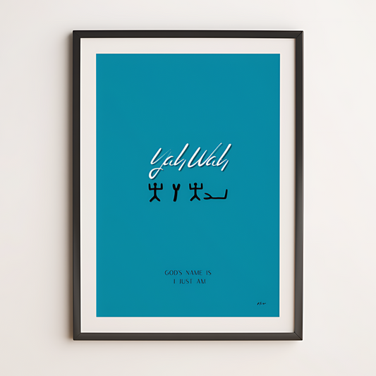 Yahwah: Christian Wall Art - Modern Home Decor & Faith Print