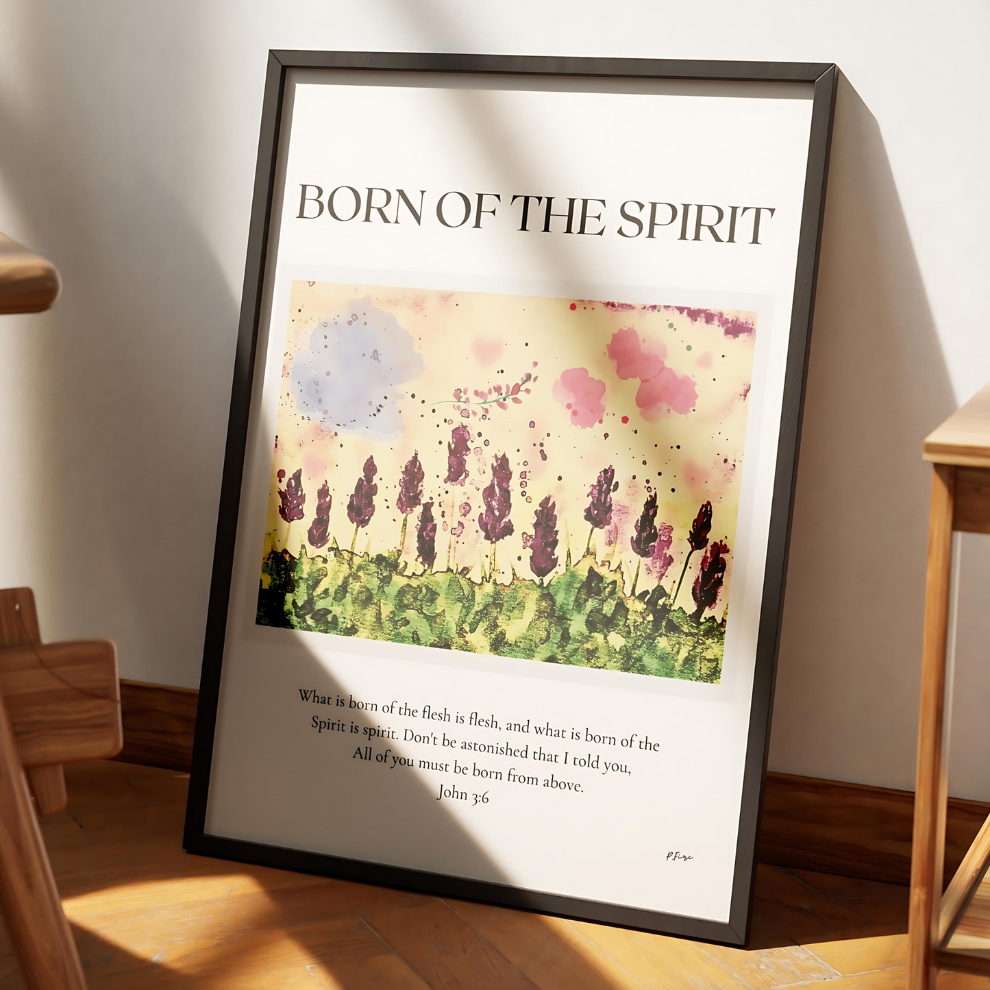 Born of The Spirit: Christian Wall Art - Modern Home Decor & Faith Print